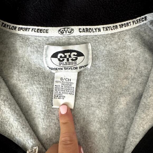 VTG Gray Fleece Vest Women's Size Small Full Zip Up - Picture 3 of 4